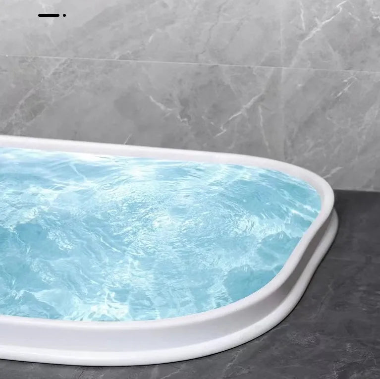 Flexible silicone bathroom water blocking strip for shower and toilet water separation in black colour