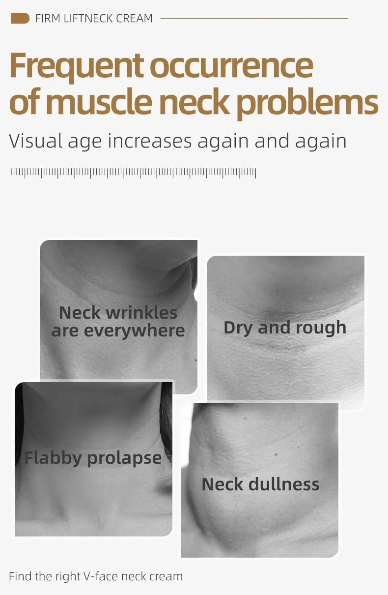 120ml neck lifting and firming massage cream in packaging for universal skin type application