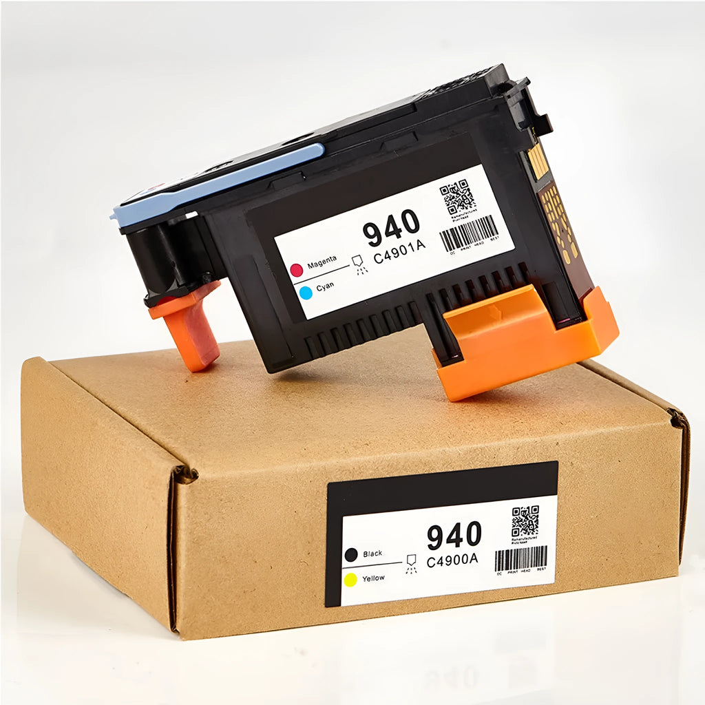 Black and yellow HP940 printing nozzle replacement unit for C4900A and C4901A cartridge heads