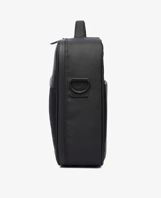 Black Oxford fabric men's messenger shoulder bag with dimensions 24cm x 11cm x 31cm