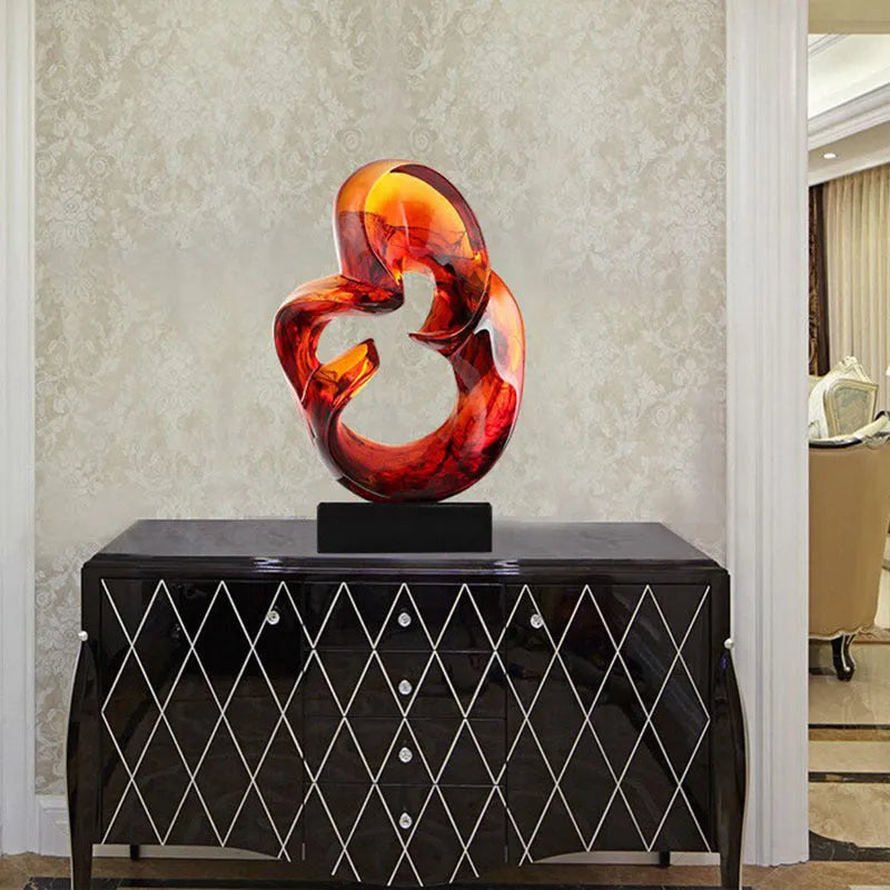 Transparent resin craft ornament in modern simplicity style for home decoration