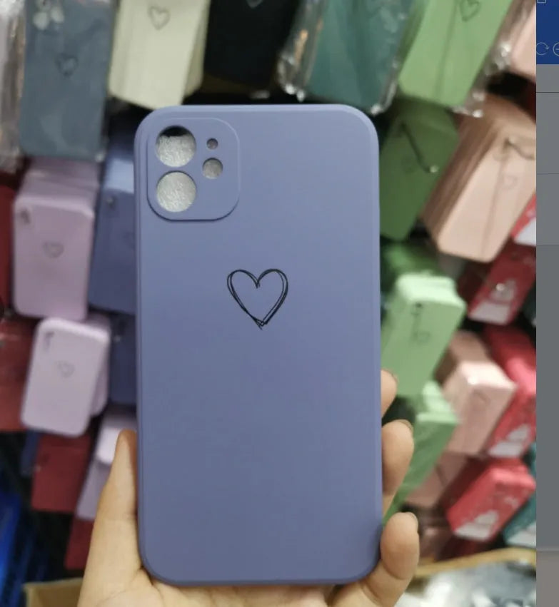 Solid colour TPU silicone back cover case for Apple iPhone on a table.