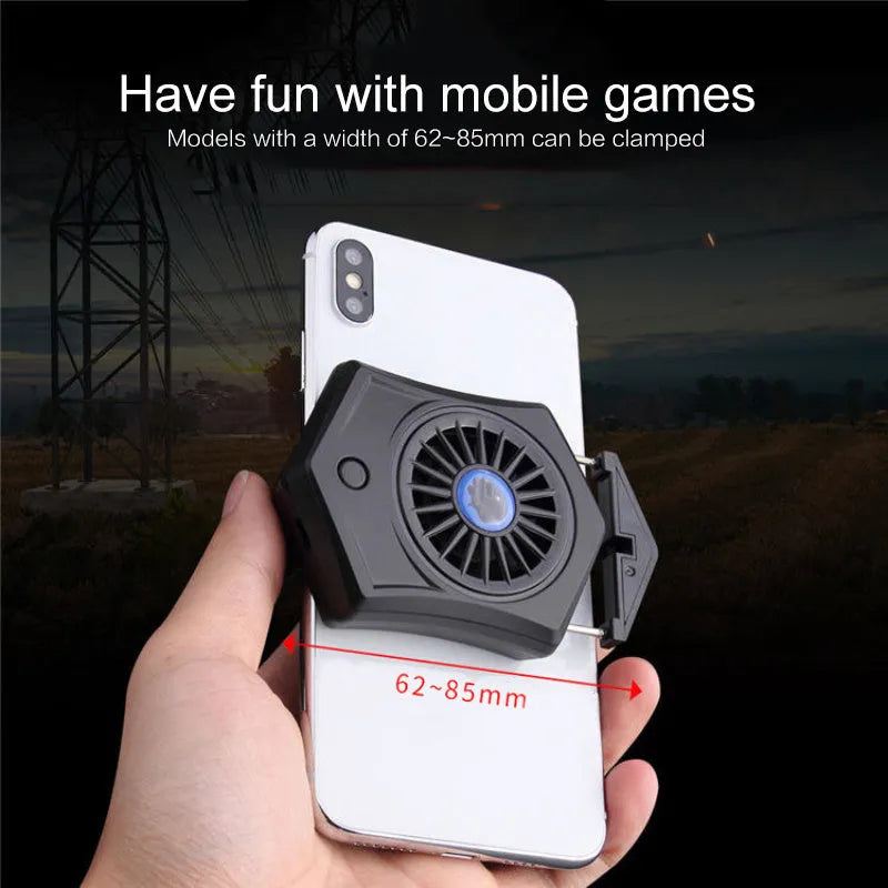 Black and white mobile phone radiator USB cooling fan for smartphone gaming accessories
