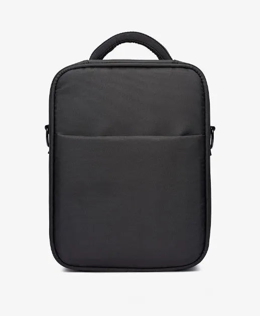 Black Oxford fabric men's messenger shoulder bag with dimensions 24cm x 11cm x 31cm