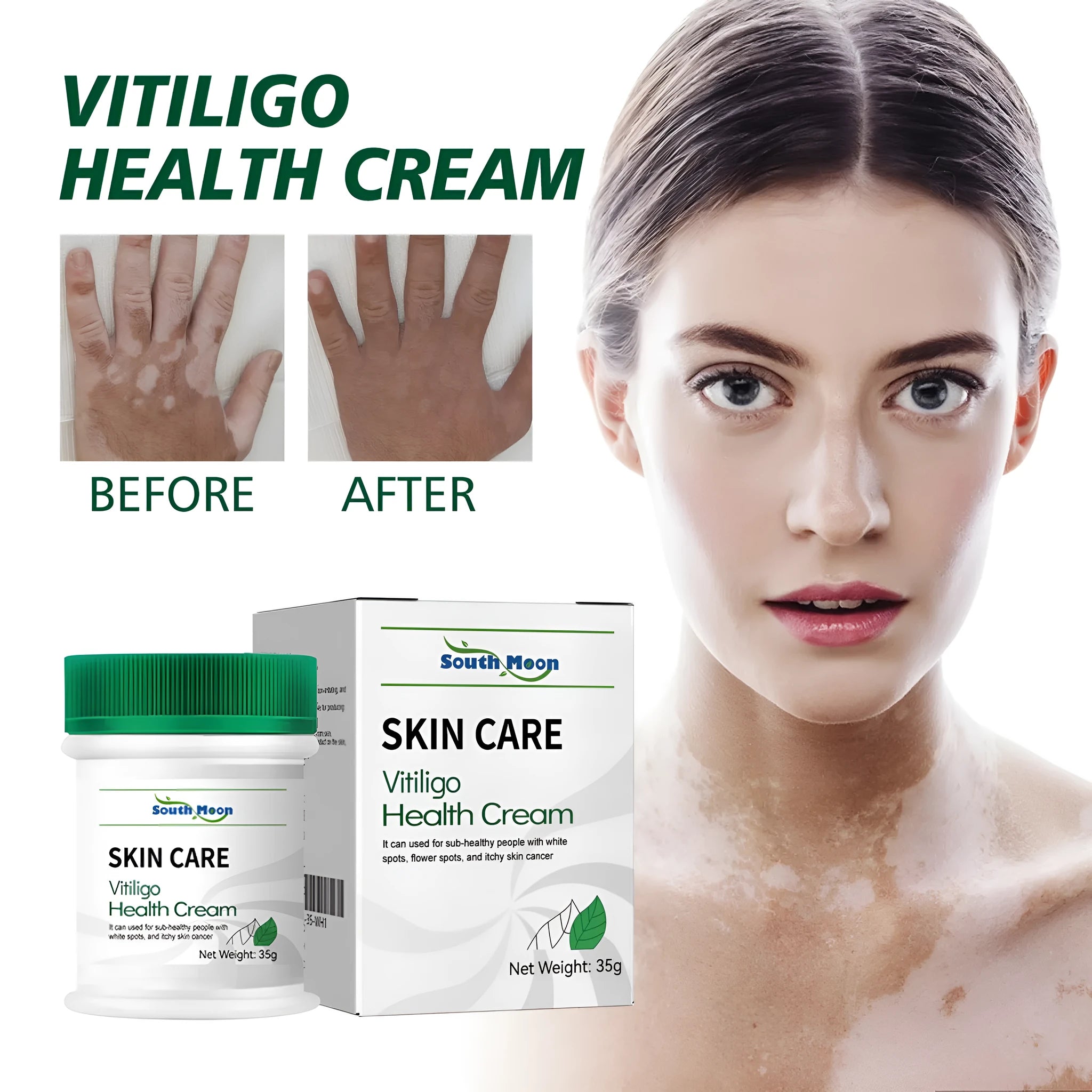 35g tube of body care cream for skin cleansing and moisturising to address orange peel tissue
