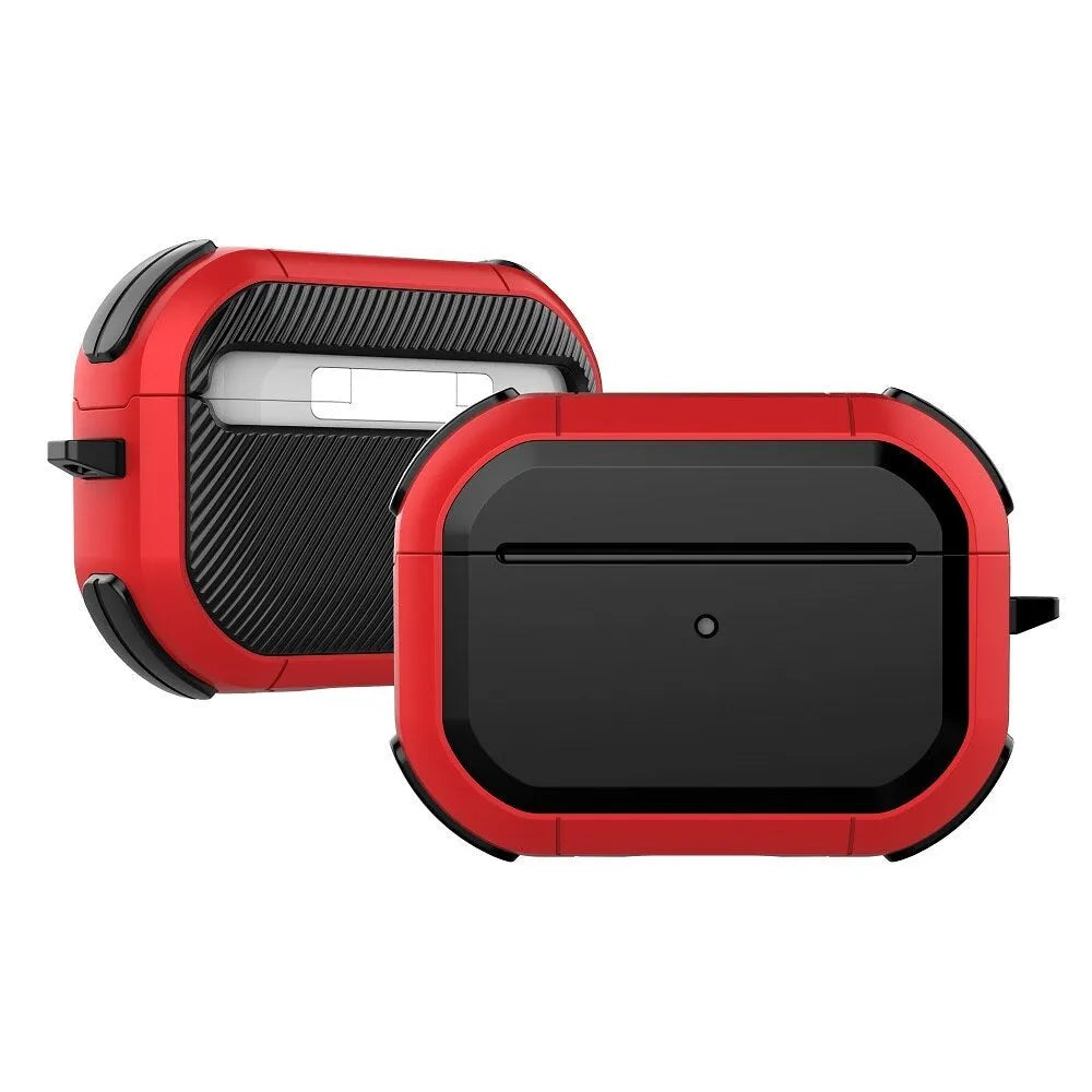 AirPods 1 2 Pro protective shell case in multiple colours including black, pink, and army green.