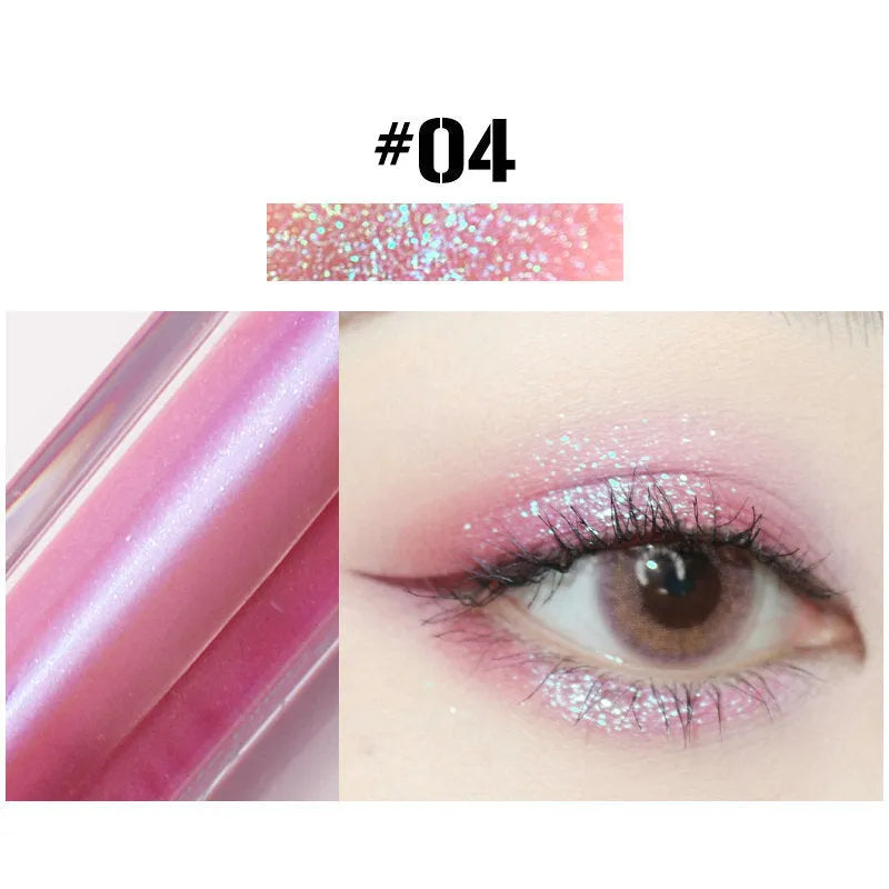 Pearly glitter liquid eye shadow with shimmer finish in multiple colour options