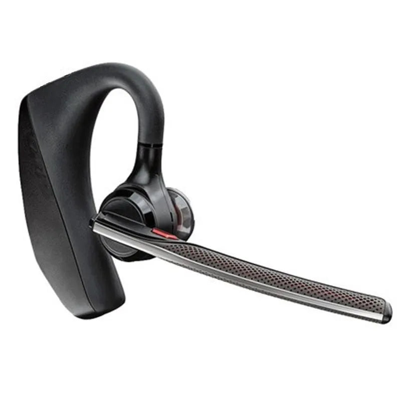 Black Bluetooth sports headphones with battery display showing stereo sound and call function