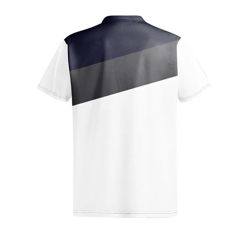 Men's 3D digital print short sleeve T-shirt in pearl cotton polyester loose fit colour LM-PL047
