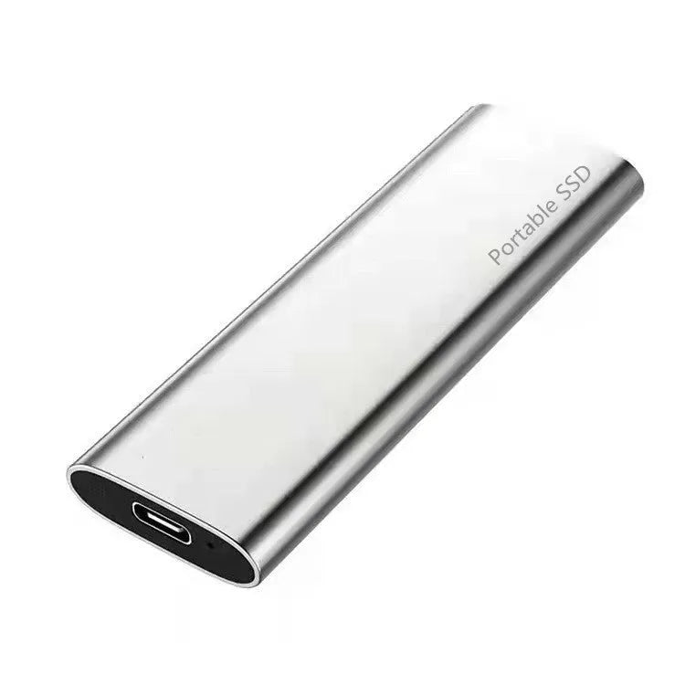 Ultra-thin metal shell mobile SSD portable hard drive showing four colour interface options