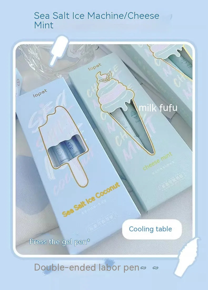 Four double-headed fluorescent pens with 0.5mm writing tips for student calligraphy practice