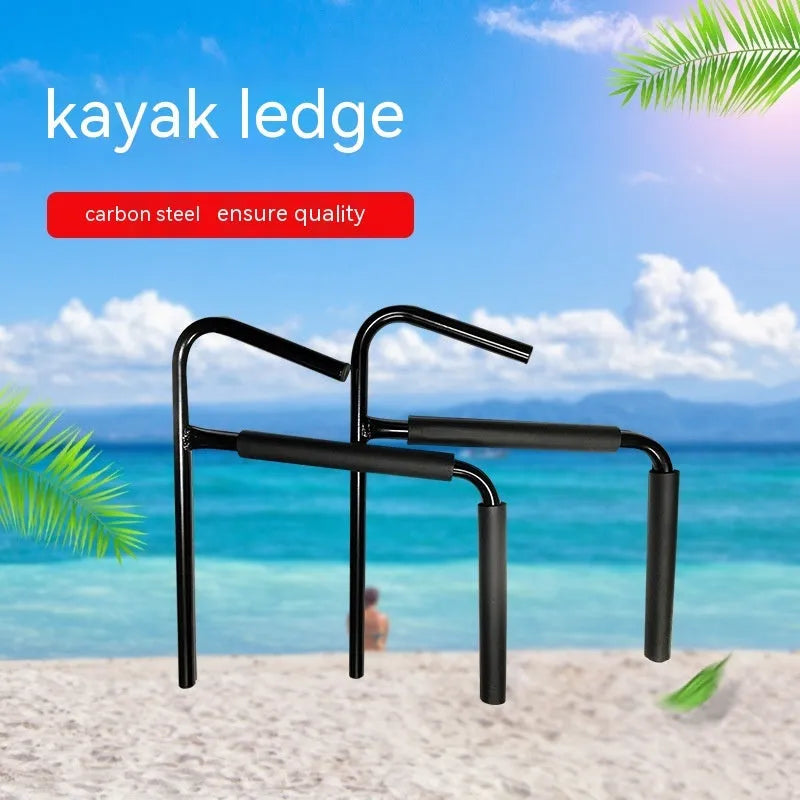 Carbon steel kayak wall hanger for surfboard and water sports equipment storage