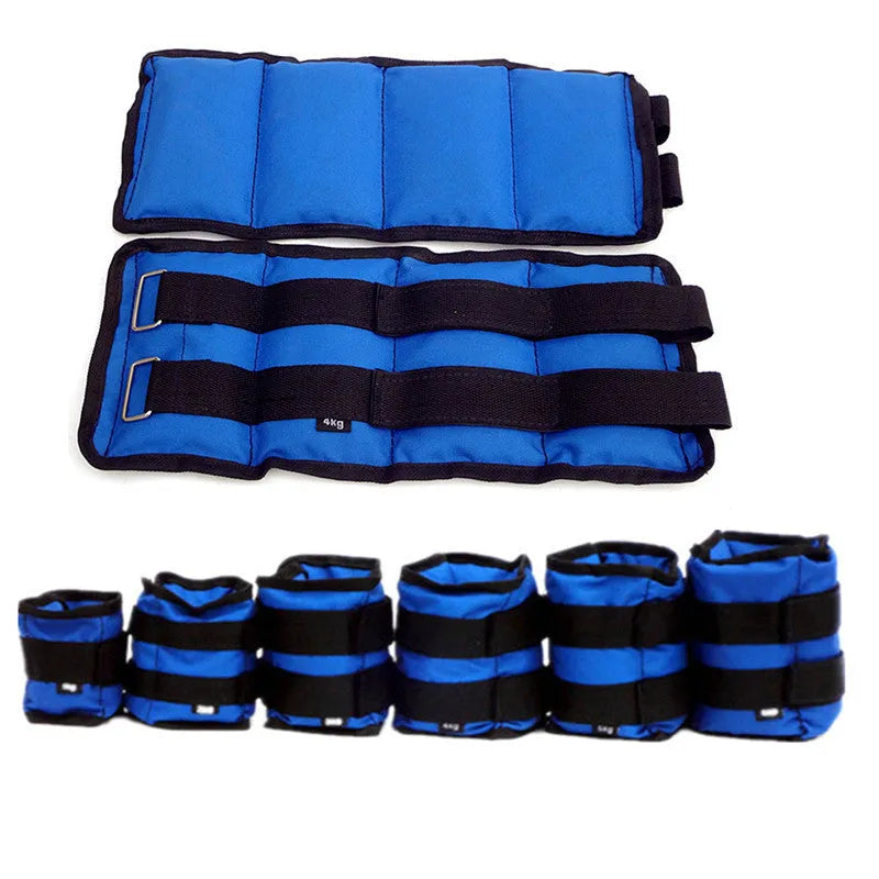 Pair of Oxford cloth legging sandbags for track and field running training with adjustable weights