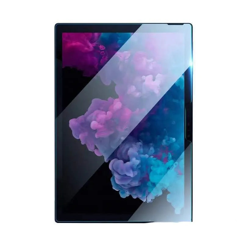 Microsoft Surface tempered glass screen protector with HD straight edge on a display