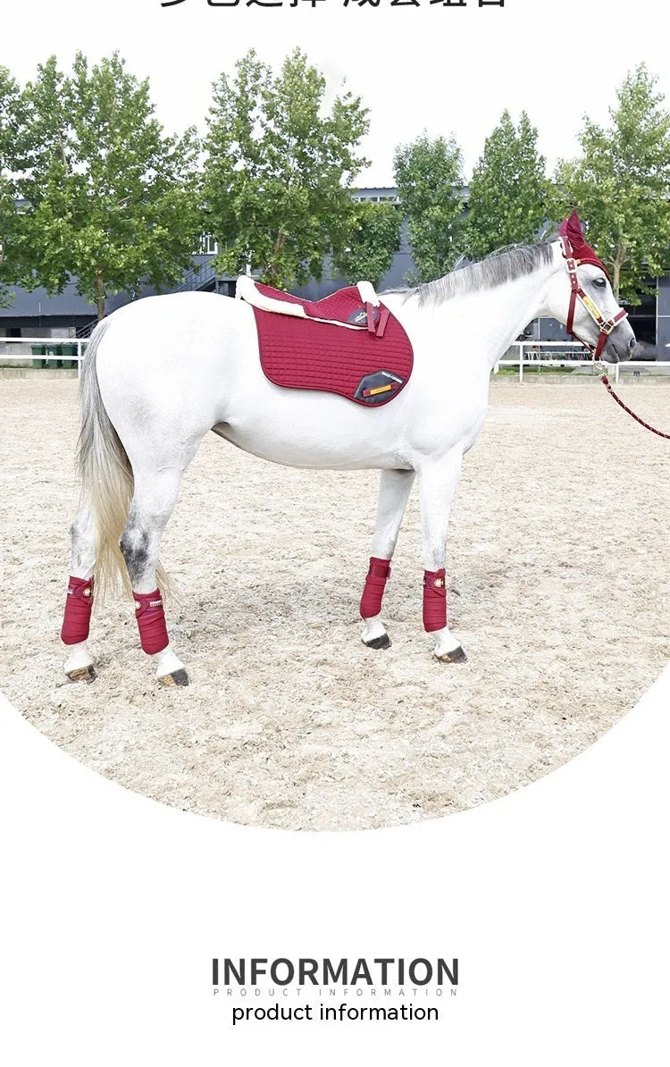 Riding shock absorption balance wool pad for waist protection in equestrian and cycling