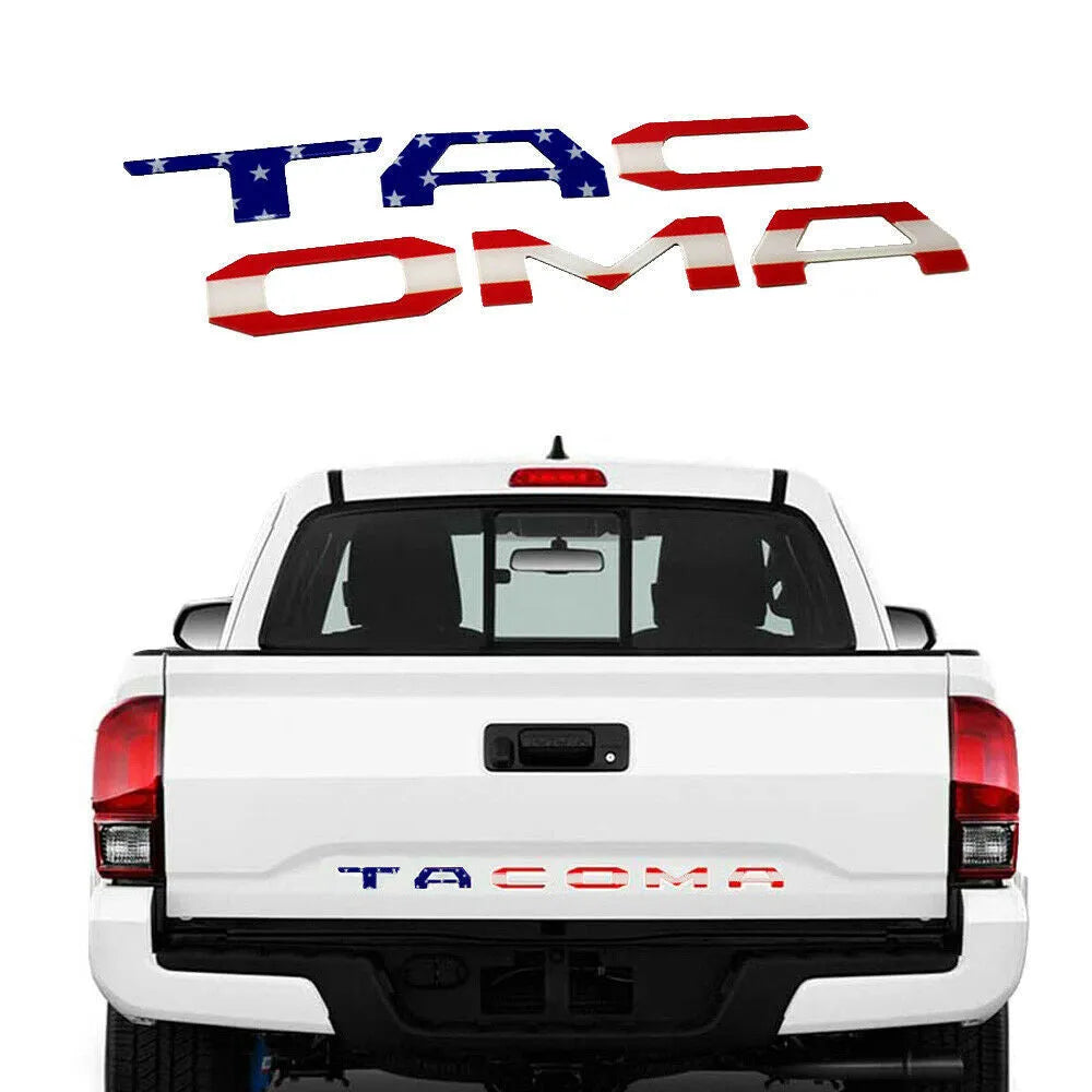 Takuma acrylic 3D tail box car sticker with national flag pattern in red