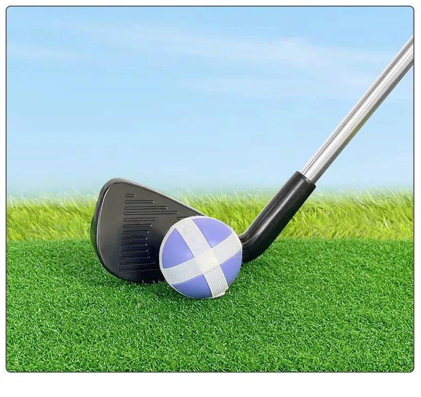Metal golf practice putting club shown in adult size and children's size options for outdoor use.