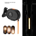 Bicycle running water taillight with COB LED showing waterfall effect in multiple colours