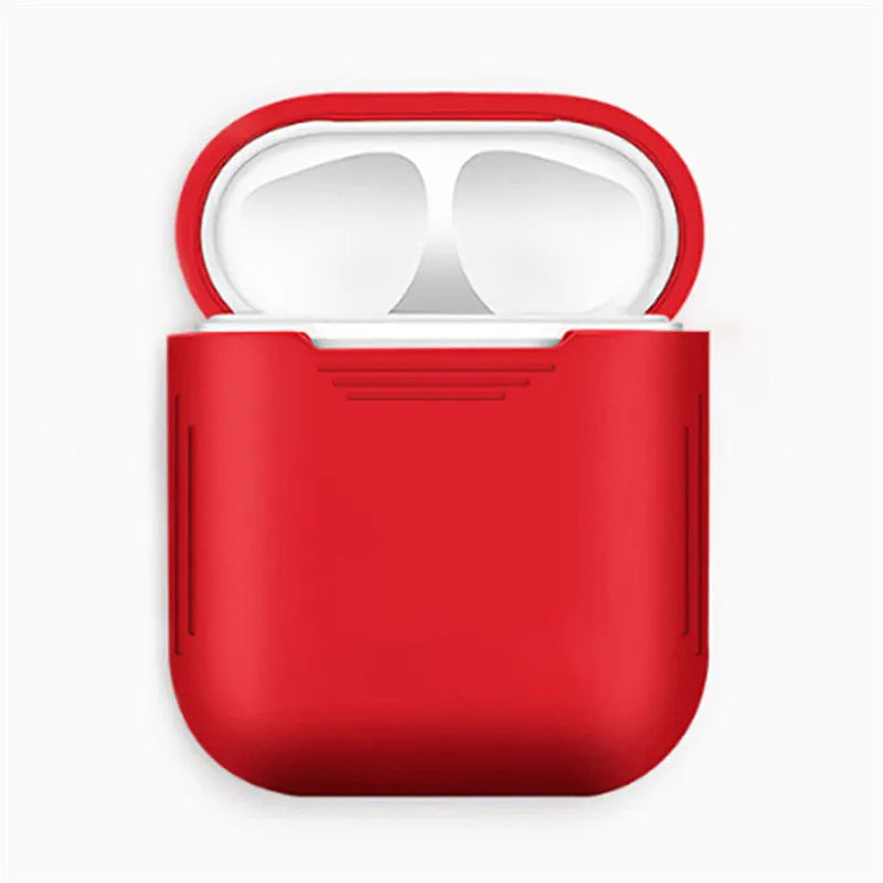 AirPods silicone protective case with anti-loss rope and shockproof earmuffs in various colours