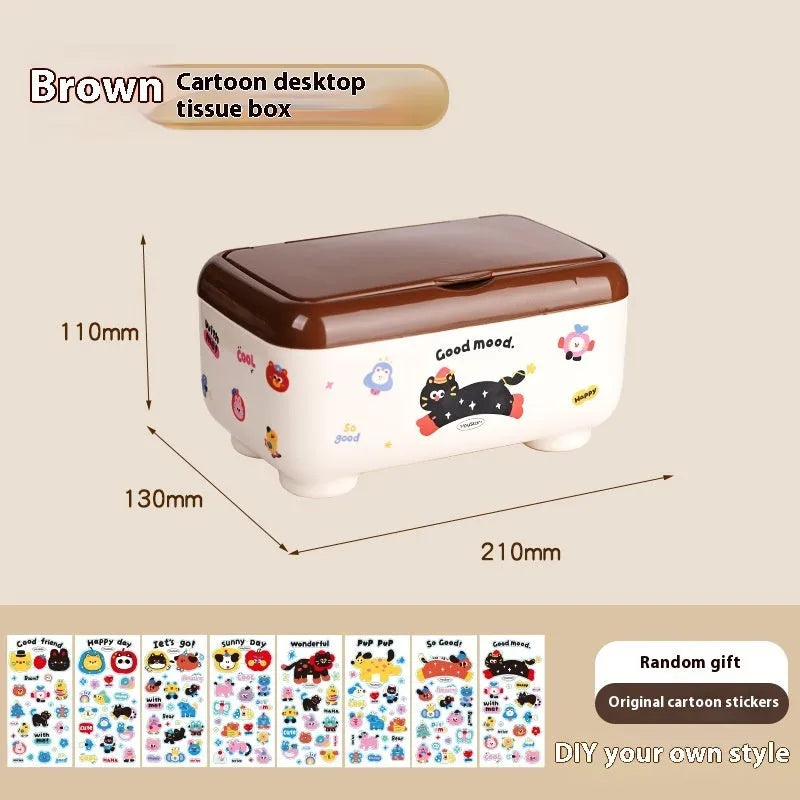 Cartoon style plastic desktop storage organiser with 2L capacity and grid compartments