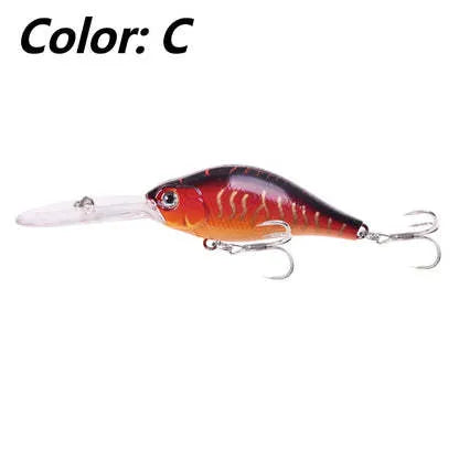 Little Fat Man Mino fishing lure 10.5cm deep diving crankbait in five colour options