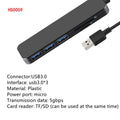 USB 3.0 hub with 4 ports, LED indicators, and 30cm cable for high-speed data transfer