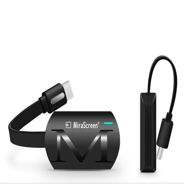 Black USB to HDMI smartphone video output adapter for TV screen mirroring