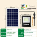 White waterproof solar LED garden light mounted on a stake for outdoor use.
