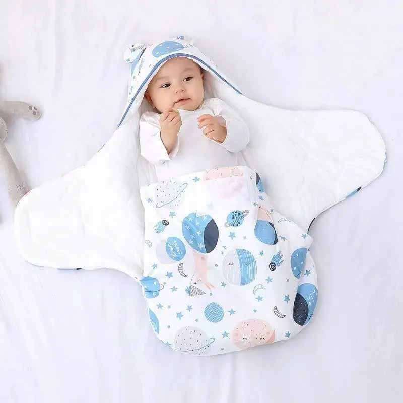 Cotton sleeping bag for newborn babies hold quilt pure cotton spring autumn 3M 6M Green Elephant style