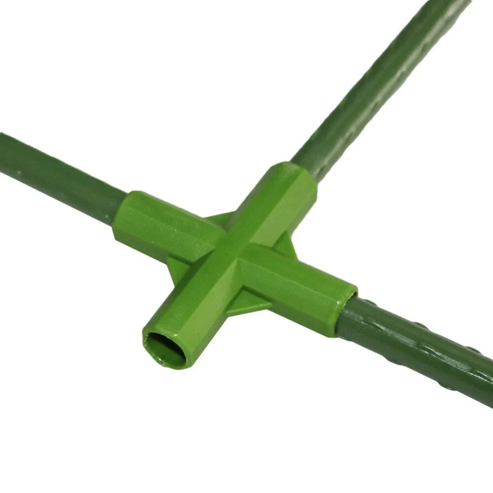 PP plastic three-way and four-way plant support connectors for 11mm garden stakes
