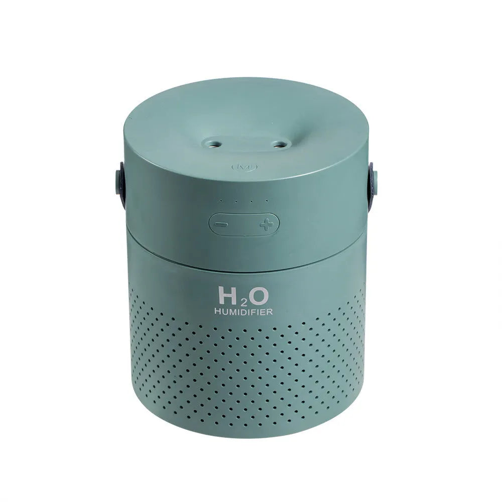 Slim modern USB rechargeable humidifier in green, grey, pink or white with 1.1L water tank