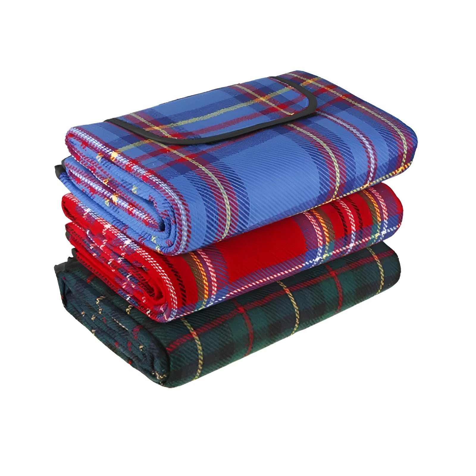Blue picnic mat 150x200cm fine cashmere and waterproof three-layer composite for outdoor use