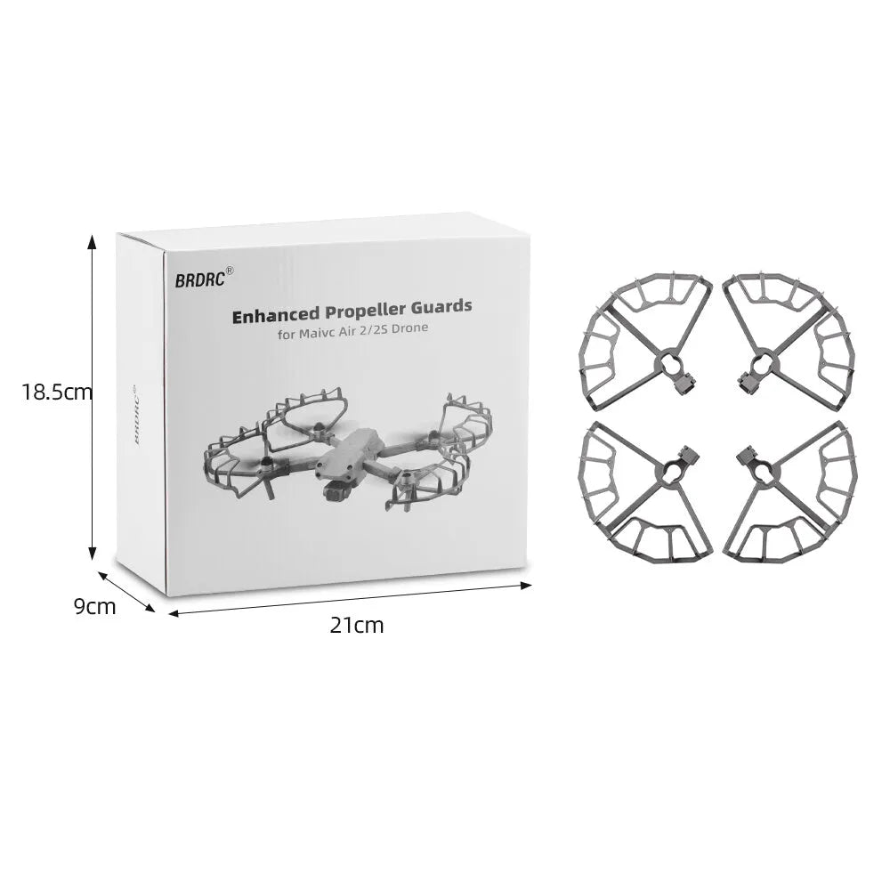 Grey ABS propeller blade guard for DJI Mavic Air 2 and Air 2S drones on a white background.