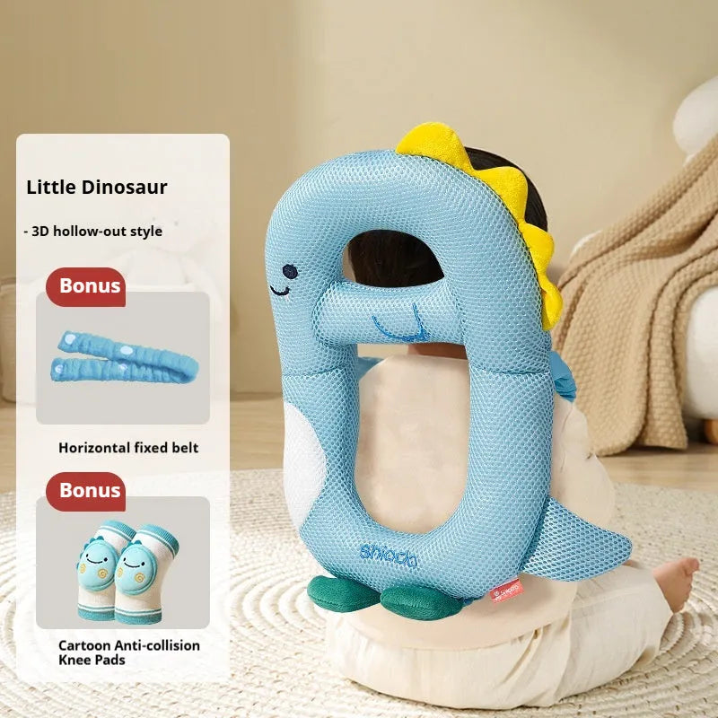 Baby anti-collision pillow in cartoon animal design with EPS filling for toddler walking protection