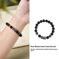 Men's S925 sterling silver bracelet with obsidian black snake motif measuring 10mm wide