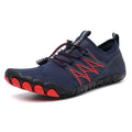 Indoor fitness training sneakers with striped pattern and non-slip rubber soles