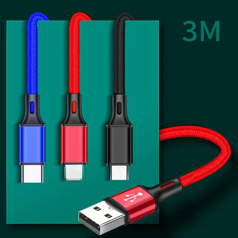 2m mobile phone data cable with USB connector available in black blue gold red and silver for Apple Android Type C