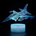 Cartoon airplane-shaped night light with touch control and colour-changing LED