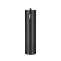 Black aluminium alloy charging handle power bank measuring 12.5cm with 6800mAh capacity