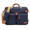Waterproof multifunctional handbag in black oxford nylon with zipper opening and soft handle