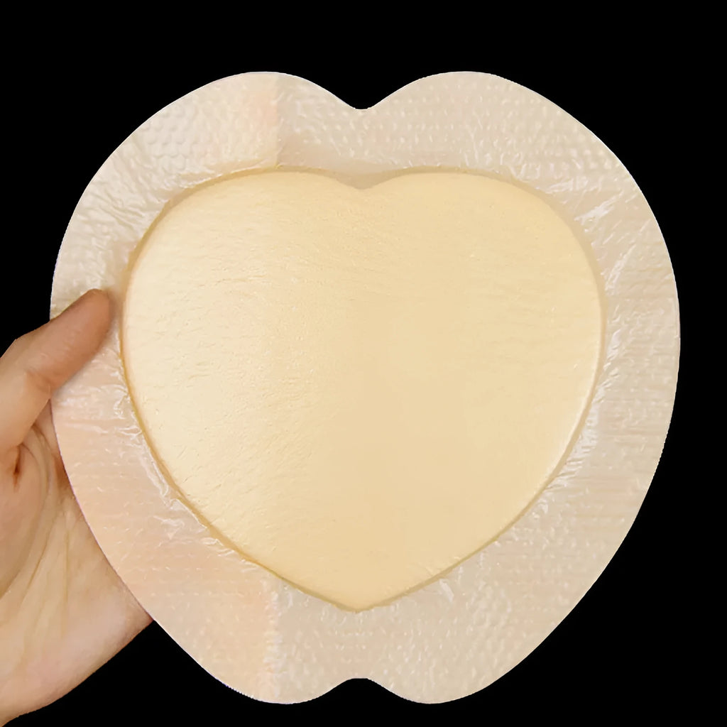 Large 20x20cm skin colour silicone foam bedsore dressing with waterproof adhesive
