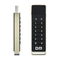 Metal USB flash drive with fingerprint sensor and 64GB capacity