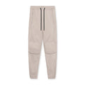 Men's loose-fit ankle-tied trousers in olive green, suitable for fitness and casual wear.