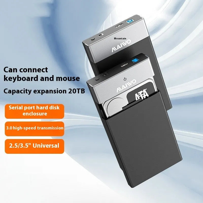 3.5 inch SATA hard disk enclosure with USB 3.0 port and external power supply