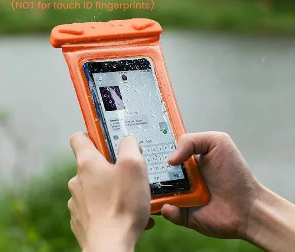 Waterproof phone pouch with double airbag design and 45cm neck rope in multiple colour options