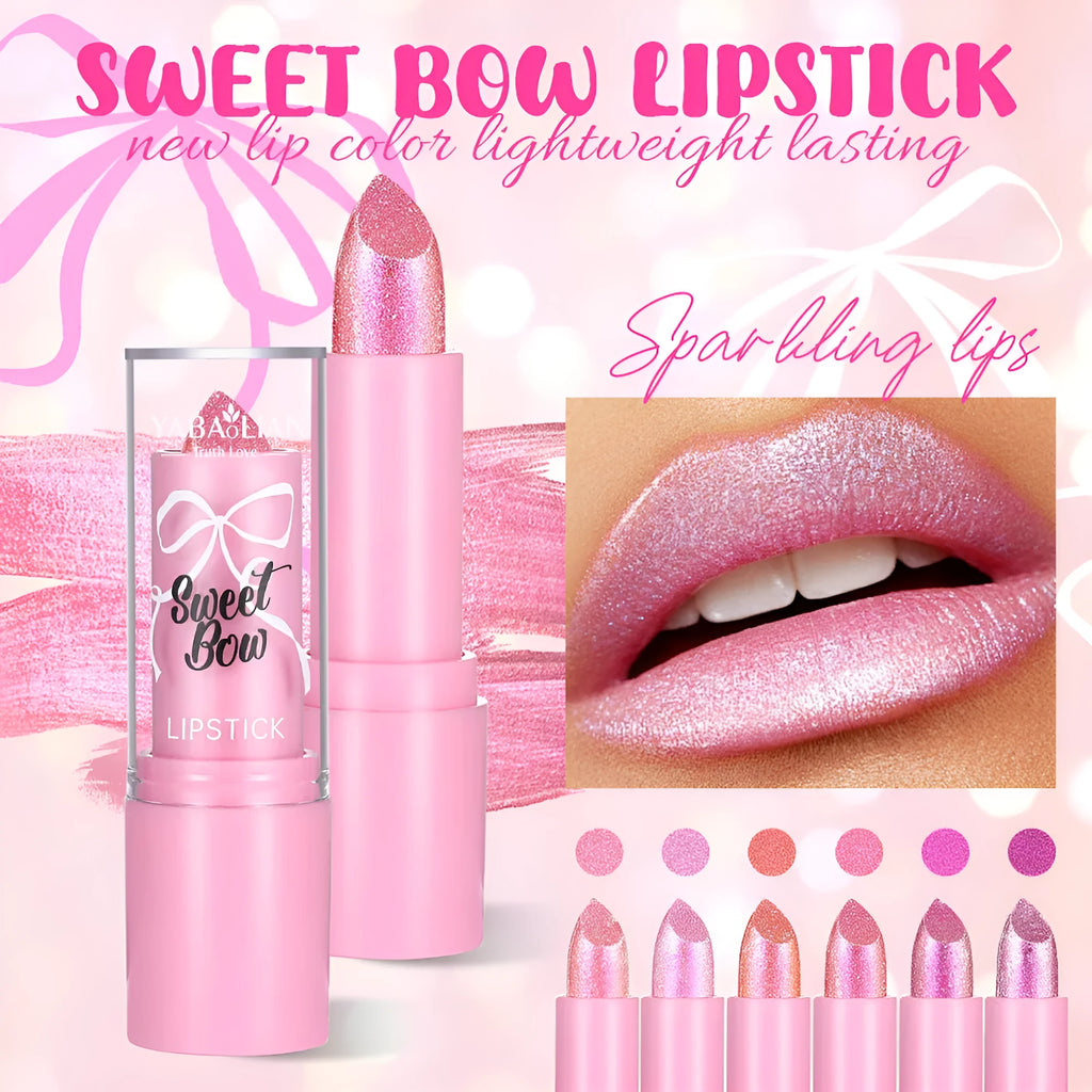 Sweetheart Bow XINGX Diamond Lipstick in six colour shades with Starlight Diamond series packaging