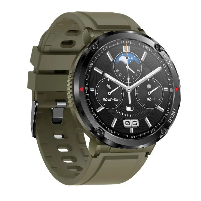 T30 Smart Watch with black silicone strap showing touch screen displaying time and heart rate.