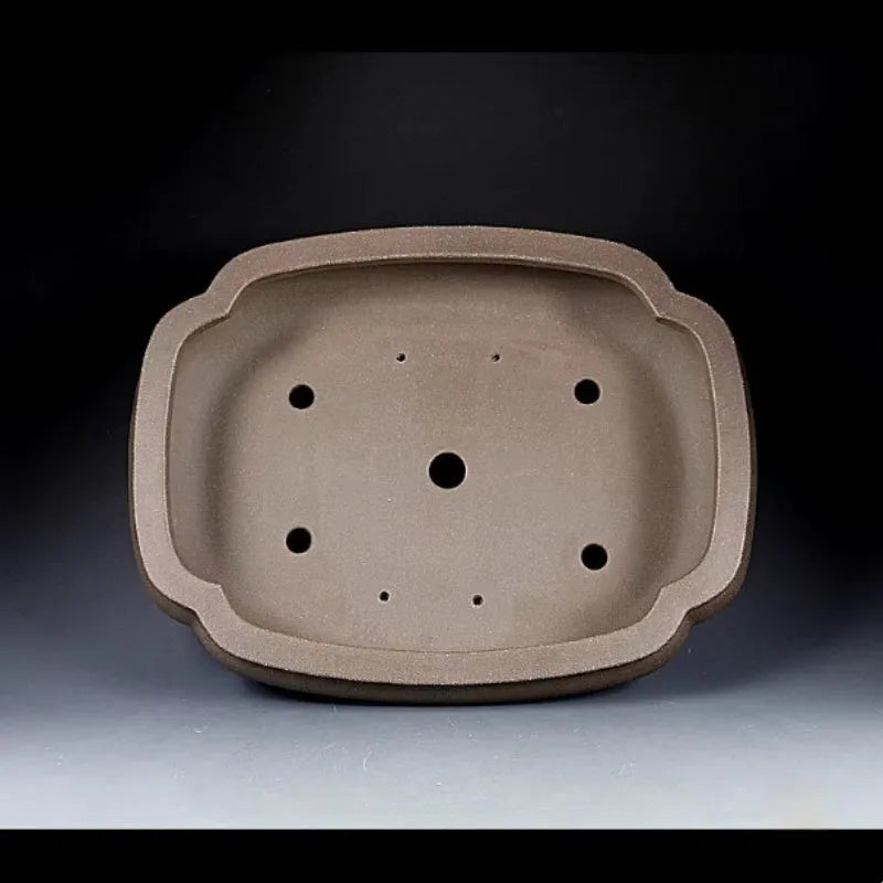 Handmade antique Pukou purple clay papaya-shaped flower pot for plants