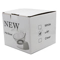 Non slip double transparent cat bowl with raised stand and 15 degree tilt for pet feeding