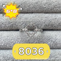 Oval open-mouth copper ring with a central 6x8mm five-pointed star stone ornament in Korean style.